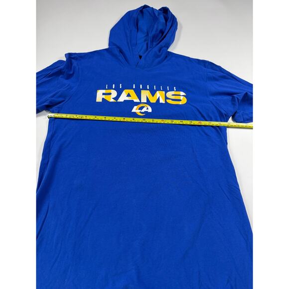 Nike NFL Los Angeles Rams Hoodie T-Shirt Mens Small Sideline Short Sleeve Blue - Picture 7 of 7